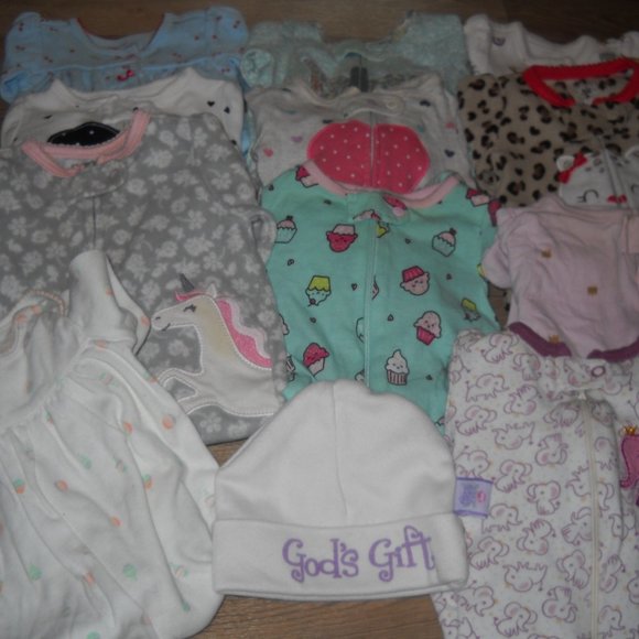 Carter's Other - CARTER'S  INFANT GIRLS SLEEPERS     SIZE NB